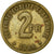 Monnaie, France, France Libre, 2 Francs, 1944, Philadelphie, TB+, Laiton