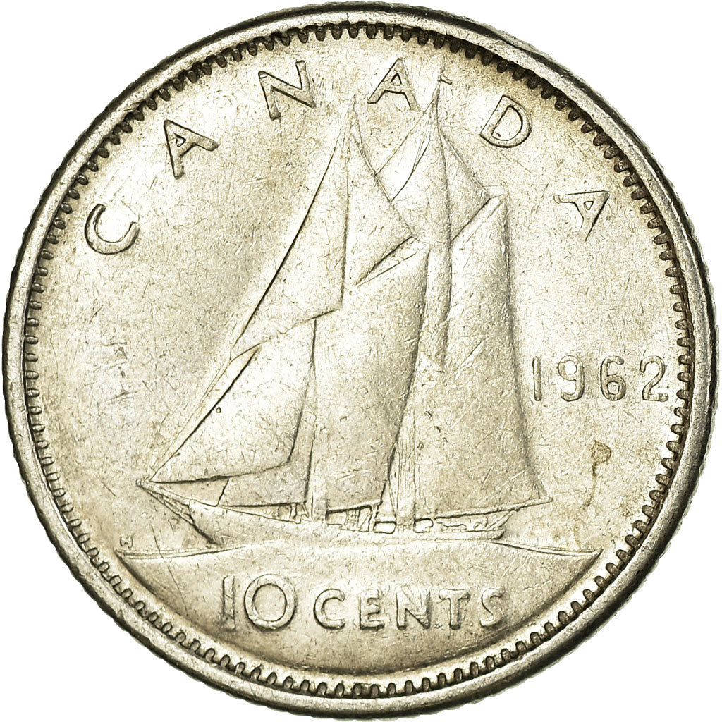 Monnaie, Canada, Elizabeth II, 10 Cents, 1962, Royal Canadian Mint, Ottawa, TTB