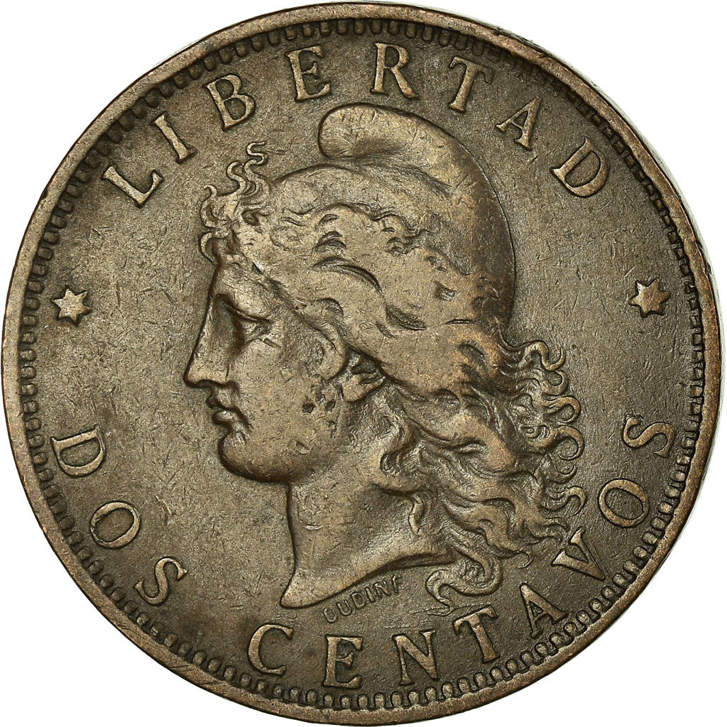 Munten, Argentinië, 2 Centavos, 1893, FR+, Bronze, KM:33