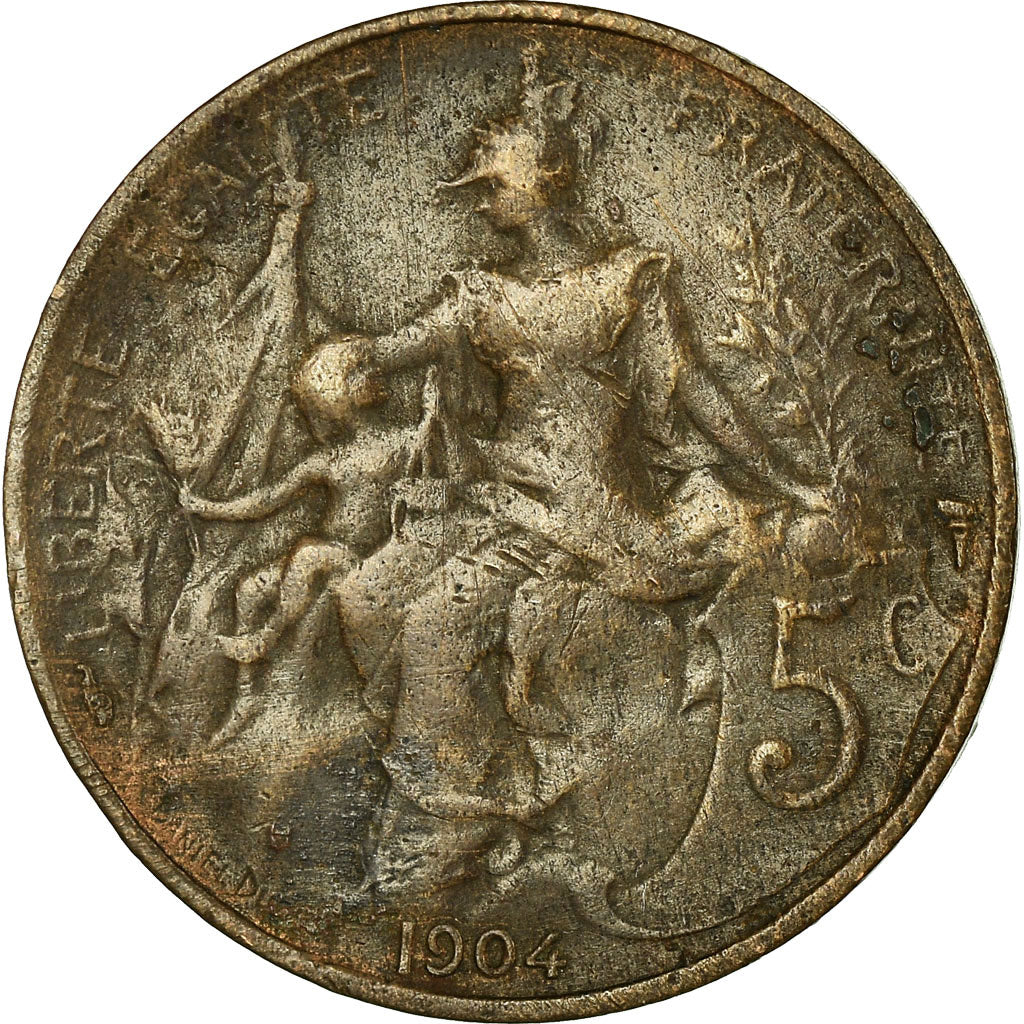 Coin, France, Dupuis, 5 Centimes, 1904, Paris, VF(30-35), Bronze, KM:842