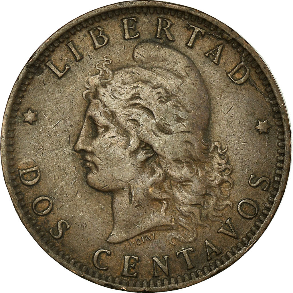 Munten, Argentinië, 2 Centavos, 1893, FR+, Bronze, KM:33