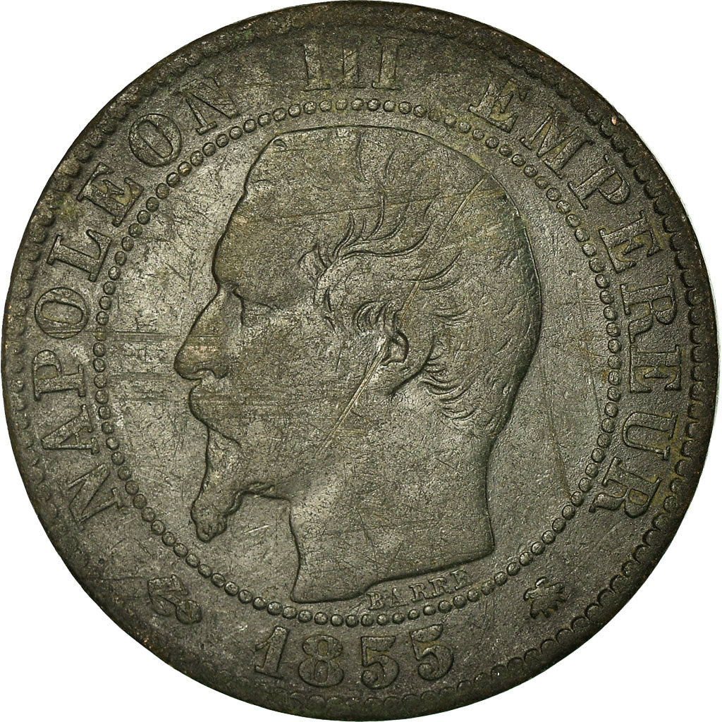 Moneta, Francja, Napoleon III, Napoléon III, 5 Centimes, 1855, Strasbourg