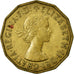 Coin, Great Britain, Elizabeth II, 3 Pence, 1954, EF(40-45), Nickel-brass