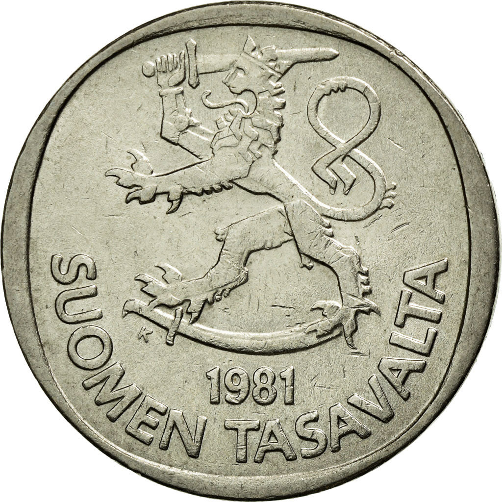 Coin, Finland, Markka, 1981, EF(40-45), Copper-nickel, KM:49a