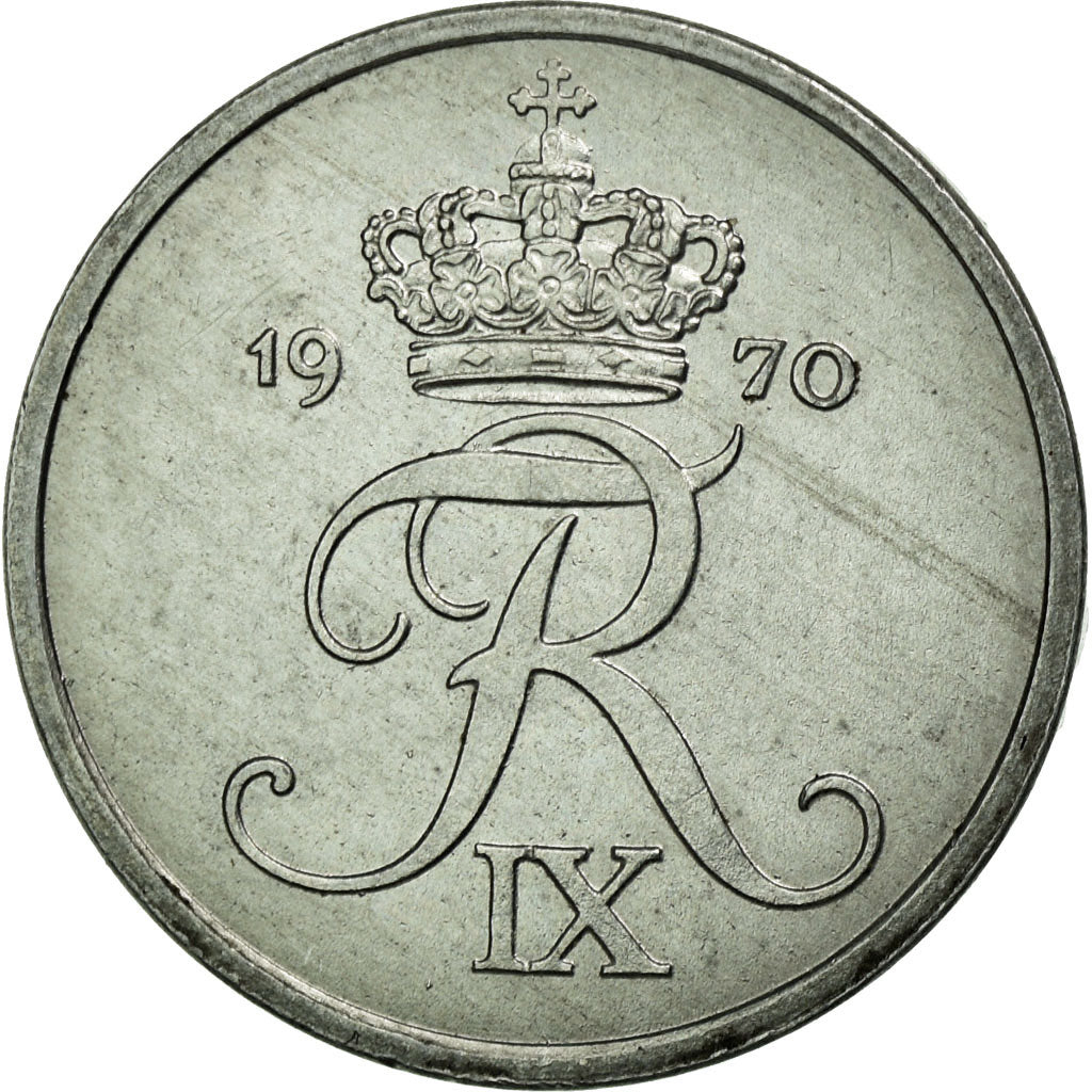 Münze, Dänemark, Frederik IX, Ore, 1970, SS+, Zinc, KM:839.2