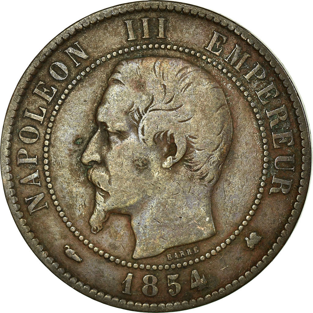 Moneta, Francja, Napoleon III, Napoléon III, 10 Centimes, 1854, Bordeaux