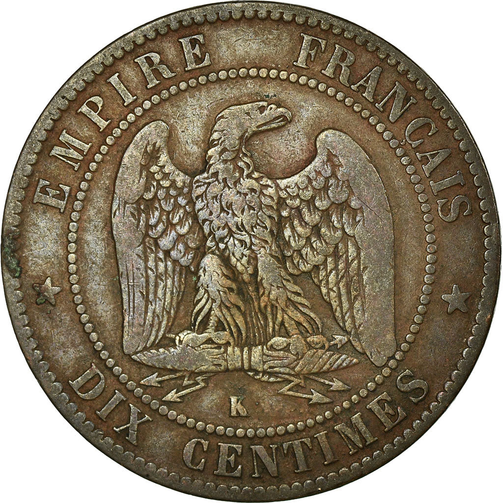 Moneta, Francja, Napoleon III, Napoléon III, 10 Centimes, 1854, Bordeaux