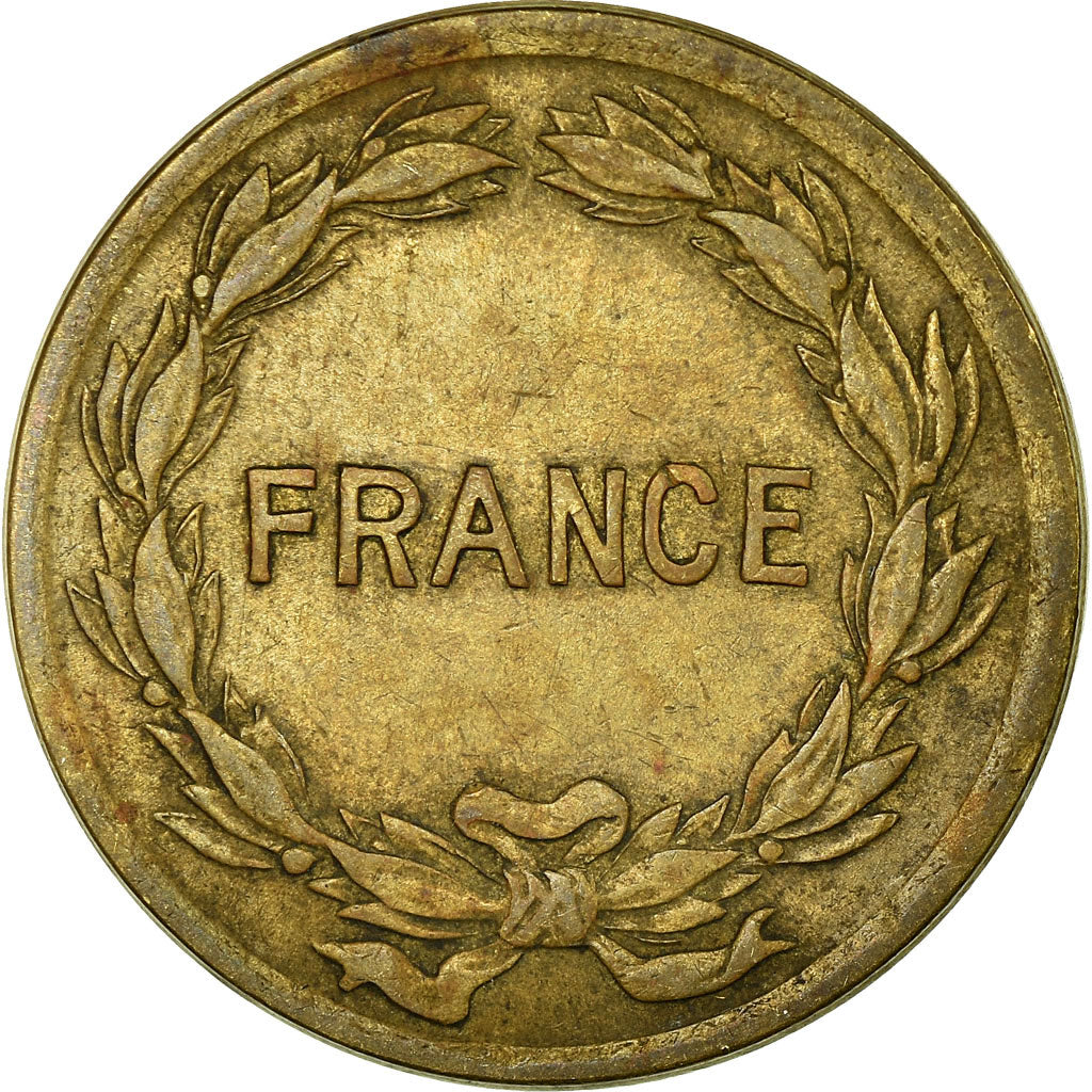 Monnaie, France, France Libre, 2 Francs, 1944, Philadelphie, TB+, Laiton