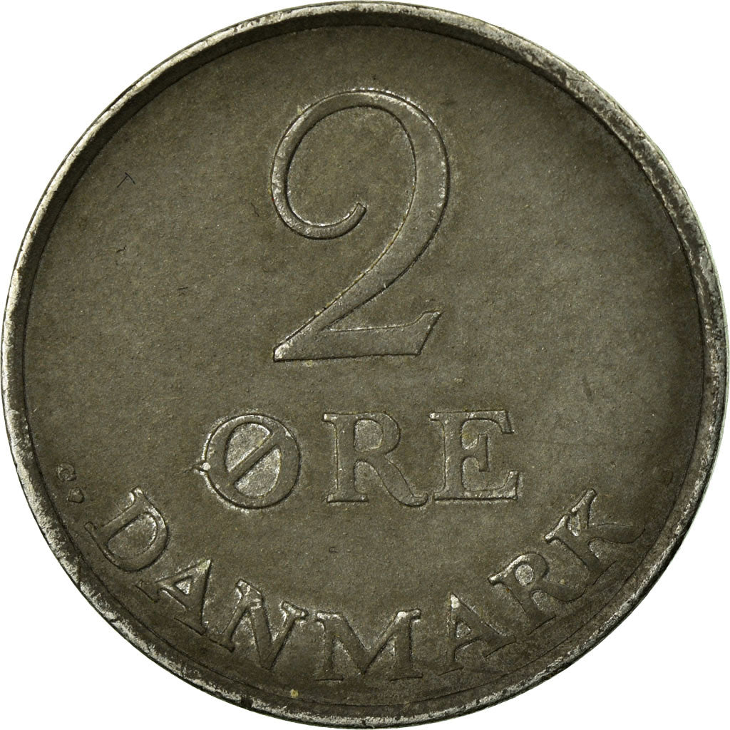Coin, Denmark, Frederik IX, 2 Öre, 1963, EF(40-45), Zinc, KM:840.2
