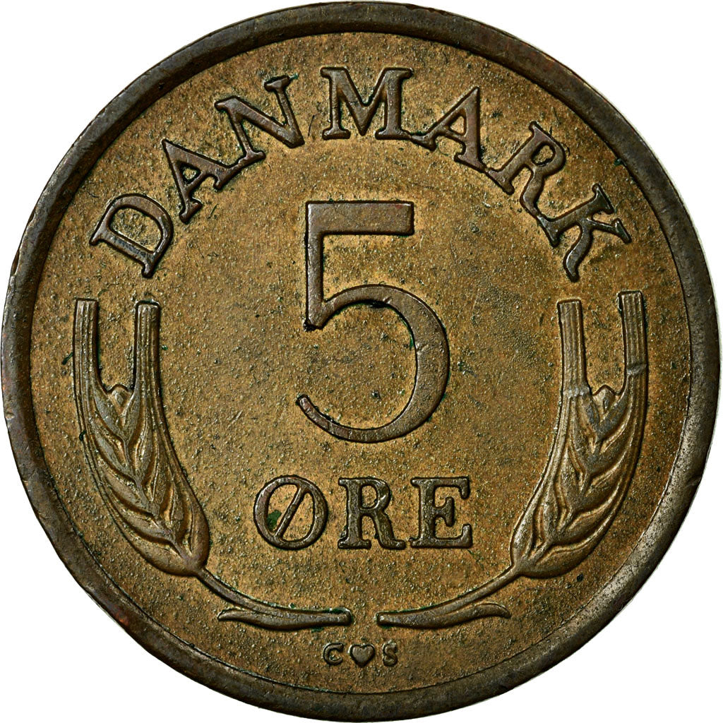 Coin, Denmark, Frederik IX, 5 Öre, 1963, AU(55-58), Bronze, KM:848.1