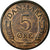 Monnaie, Danemark, Frederik IX, 5 Öre, 1966, SUP, Bronze, KM:848.1