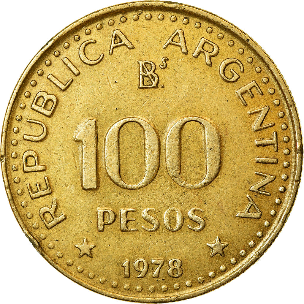 Coin, Argentina, 100 Pesos, 1978, EF(40-45), Aluminum-Bronze, KM:82