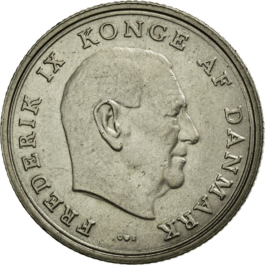Moneda, Dinamarca, Frederik IX, Krone, 1967, EBC, Cobre - níquel, KM:851.1