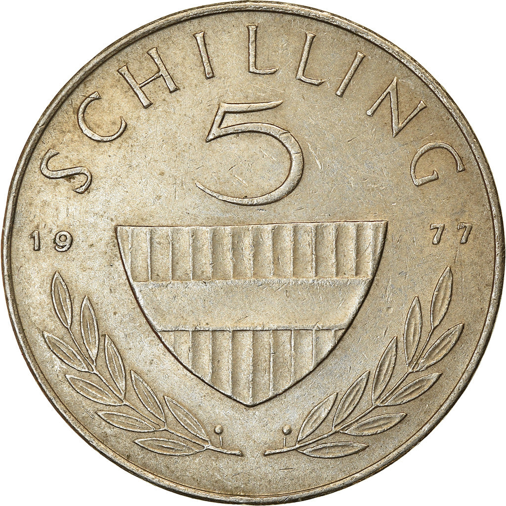 Moneta, Austria, 5 Schilling, 1977, EF(40-45), Miedź-Nikiel, KM:2889a
