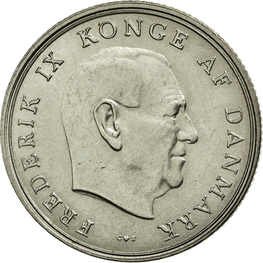 Coin, Denmark, Frederik IX, Krone, 1962, AU(55-58), Copper-nickel, KM:851.1