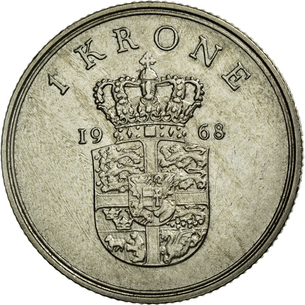 Monnaie, Danemark, Frederik IX, Krone, 1968, SUP, Copper-nickel, KM:851.1