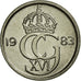 Coin, Sweden, Carl XVI Gustaf, 10 Öre, 1983, AU(50-53), Copper-nickel, KM:850