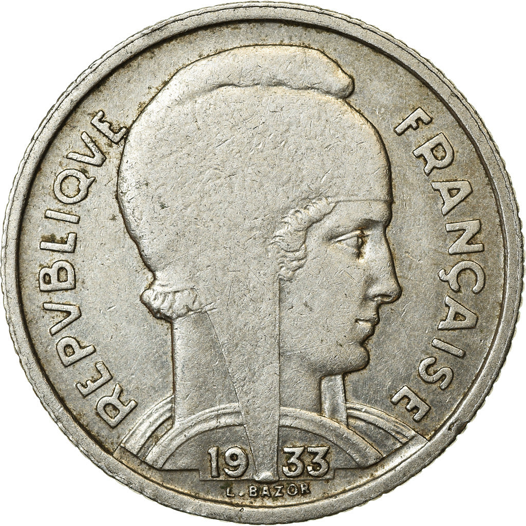 Moneta, Francja, Bazor, 5 Francs, 1933, Paris, EF(40-45), Nikiel, KM:887