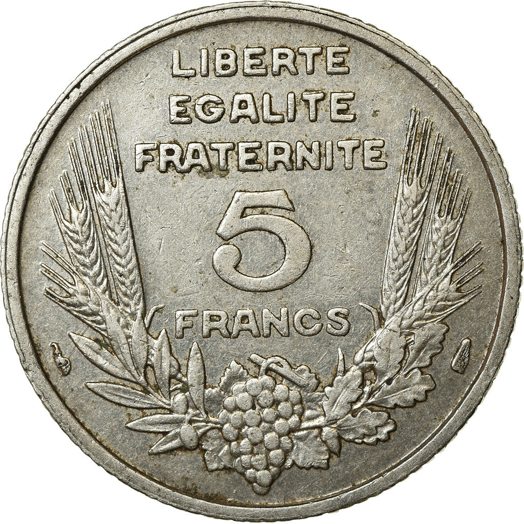 Moneta, Francja, Bazor, 5 Francs, 1933, Paris, EF(40-45), Nikiel, KM:887