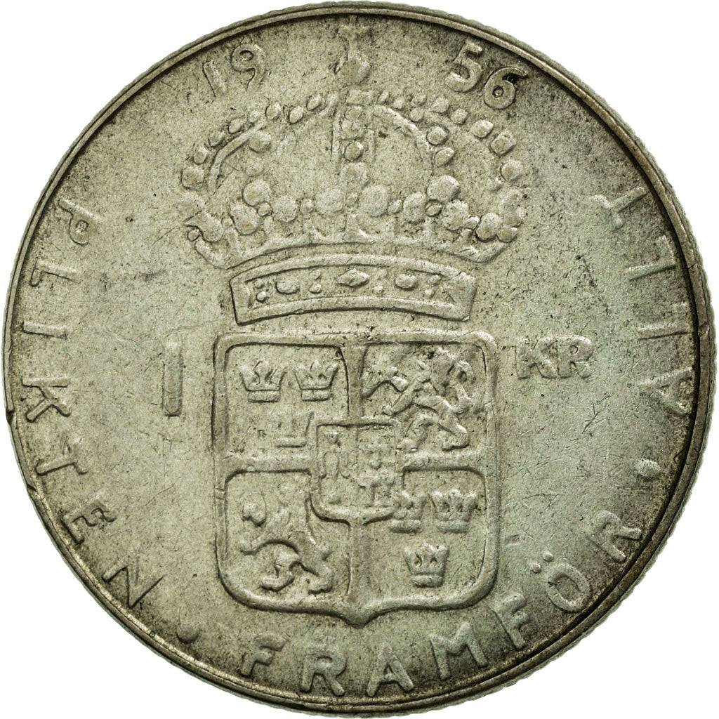 Monnaie, Suède, Gustaf VI, Krona, 1956, TTB+, Argent, KM:826