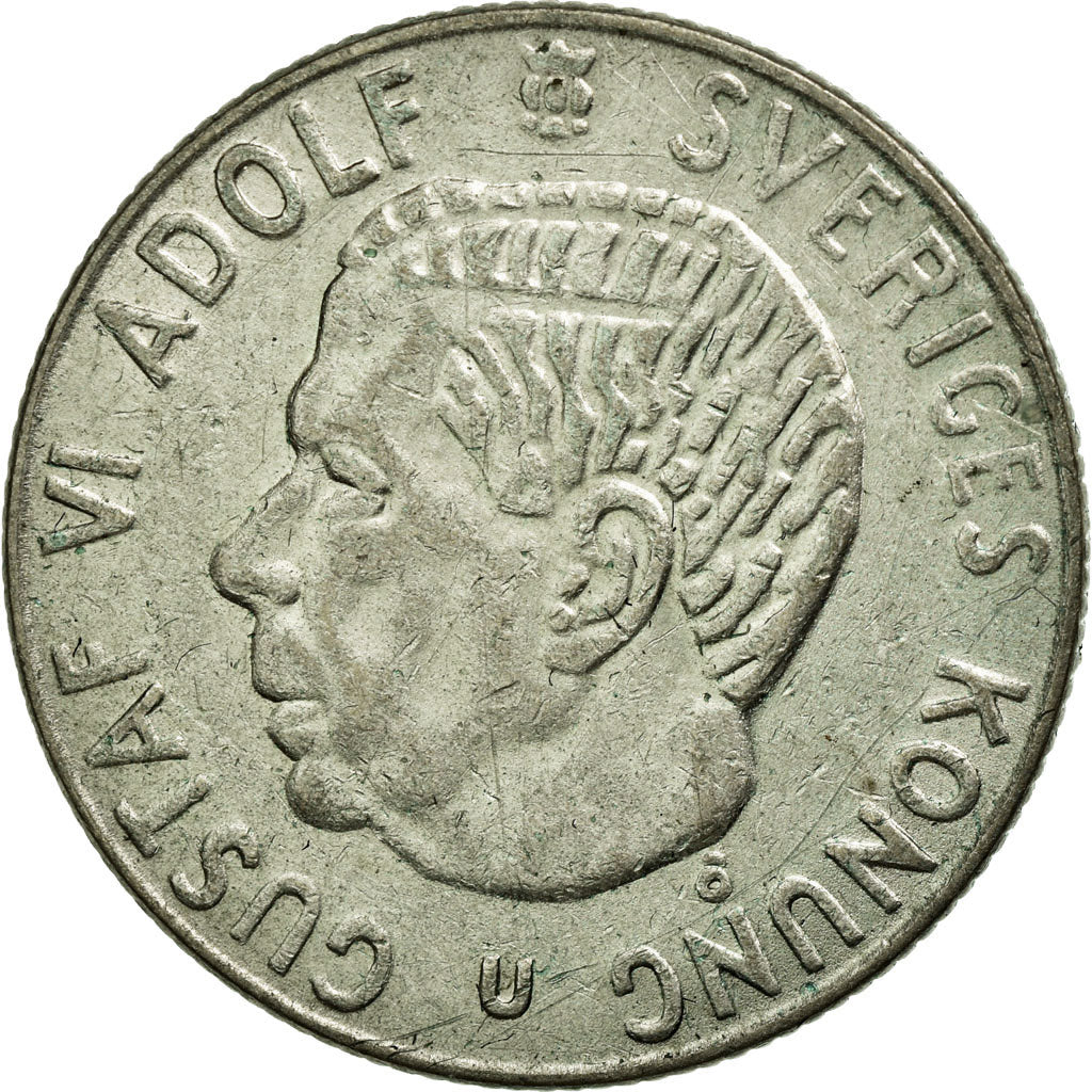 Coin, Sweden, Gustaf V, Krona, 1968, AU(50-53), Silver, KM:814