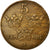 Moneta, Svezia, Gustaf V, 5 Öre, 1925, BB, Bronzo, KM:779.2