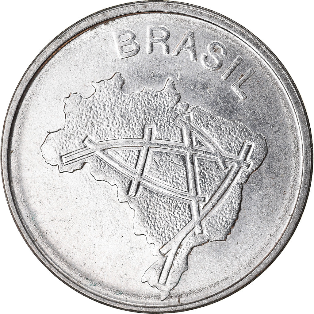 Coin, Brazil, 10 Cruzeiros, 1985, EF(40-45), Stainless Steel, KM:592.2