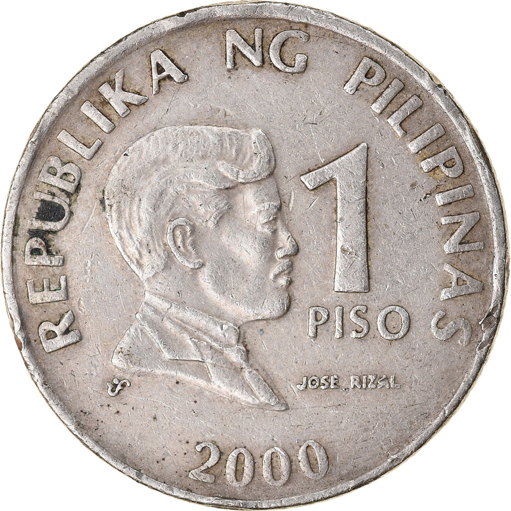 Coin, Philippines, Piso, 2000, EF(40-45), Copper-nickel, KM:269