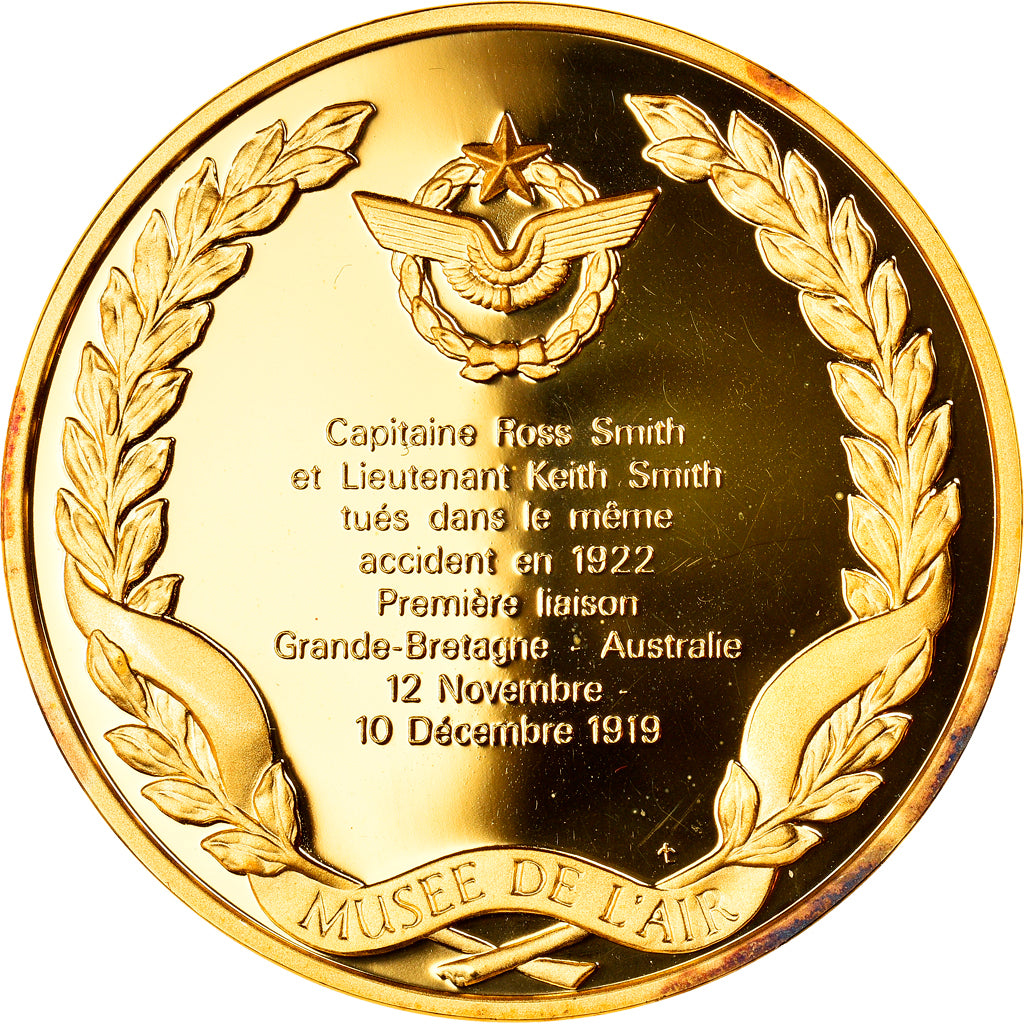 France, Medal, Conquête de l'Air, Capitaine Ross Smith, Aviation, MS(65-70)