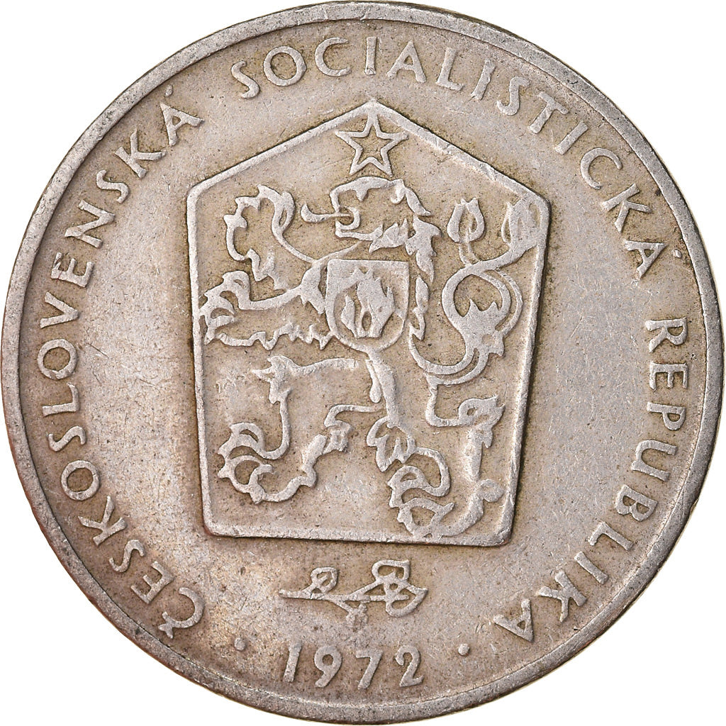 Coin, Czechoslovakia, 2 Koruny, 1972, VF(30-35), Copper-nickel, KM:75