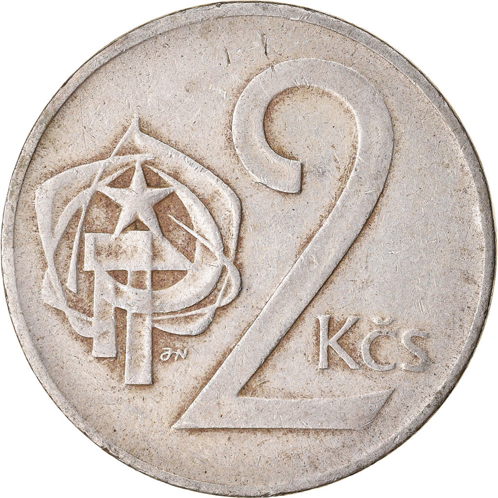 Coin, Czechoslovakia, 2 Koruny, 1972, VF(30-35), Copper-nickel, KM:75