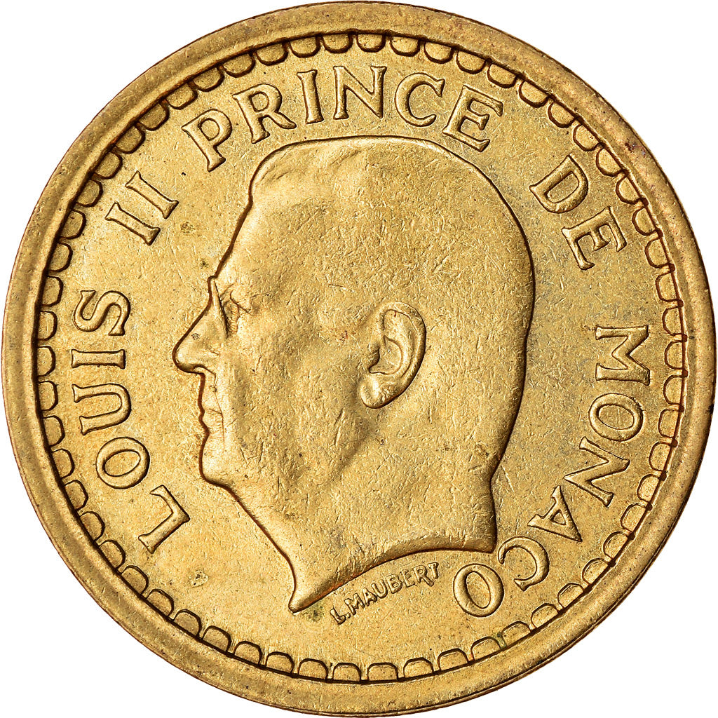Monnaie, Monaco, Louis II, Franc, 1943, Paris, TTB, Aluminium, Gadoury:132