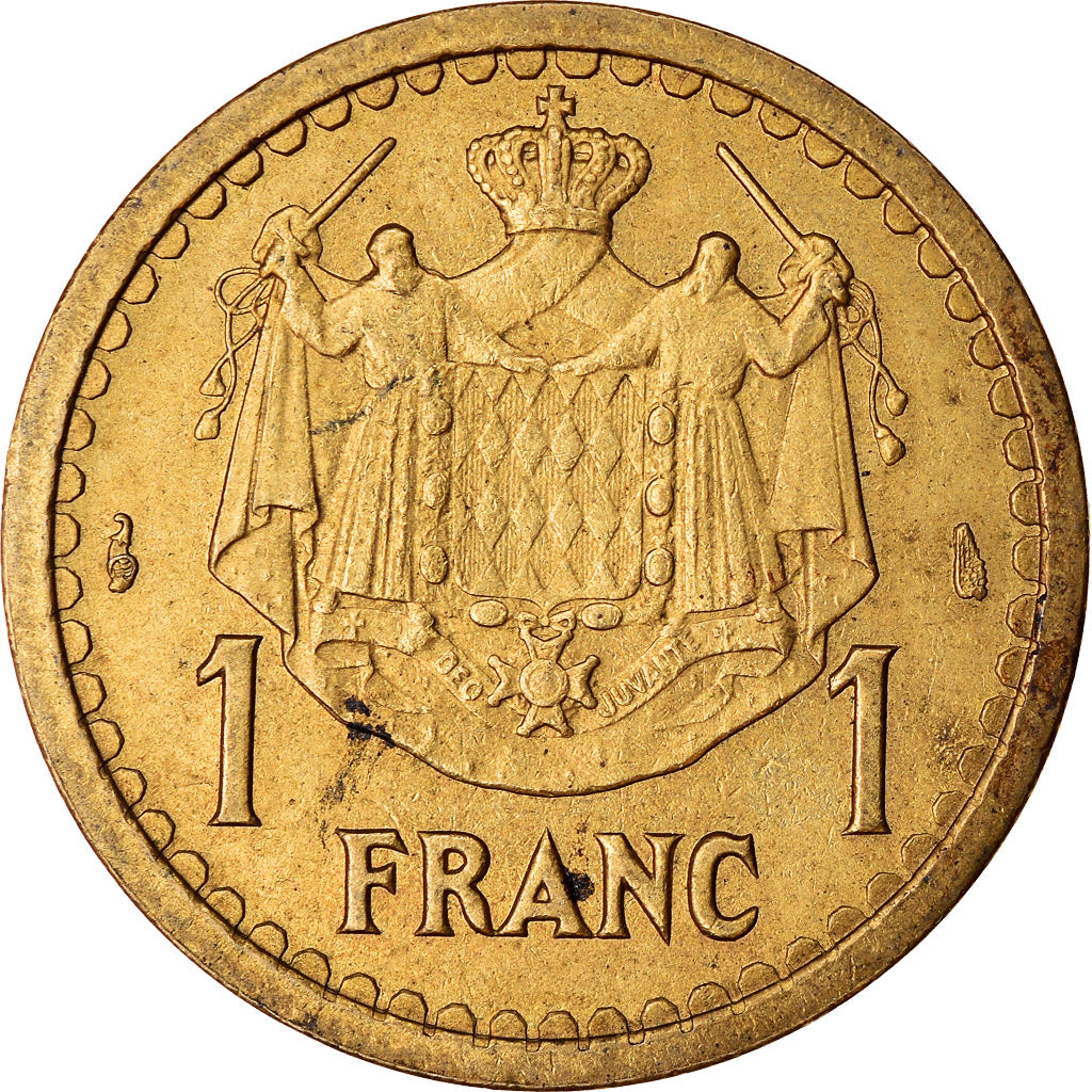 Monnaie, Monaco, Louis II, Franc, 1943, Paris, TTB, Aluminium, Gadoury:132