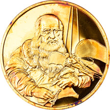France, Medal, Conquête de l'Air, Léonard de Vinci, Aviation, MS(65-70)