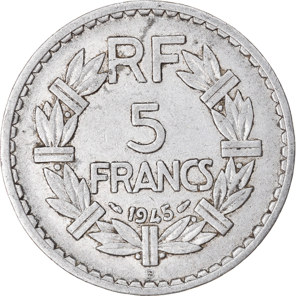 Coin, France, Lavrillier, 5 Francs, 1945, Beaumont - Le Roger, EF(40-45)