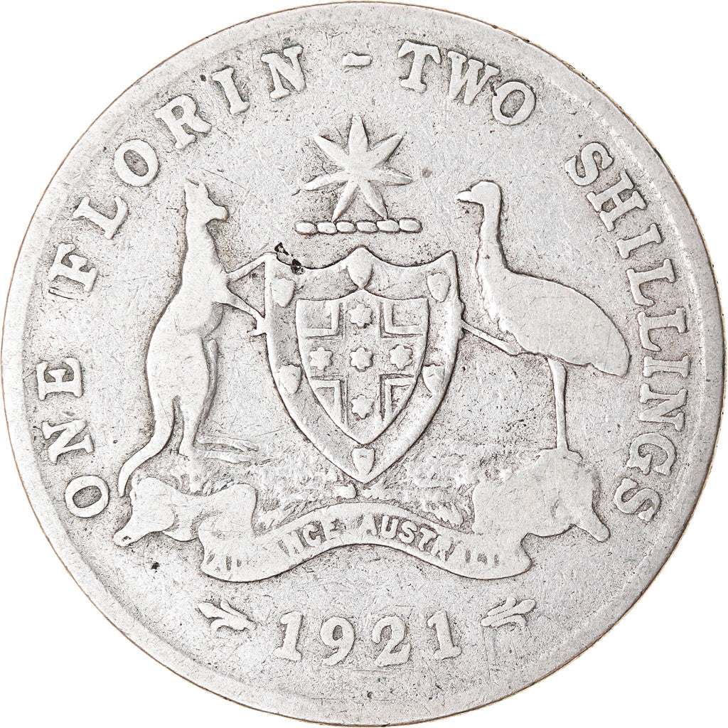 Coin, Great Britain, George V, Florin, Two Shillings, 1921, EF(40-45), Silver