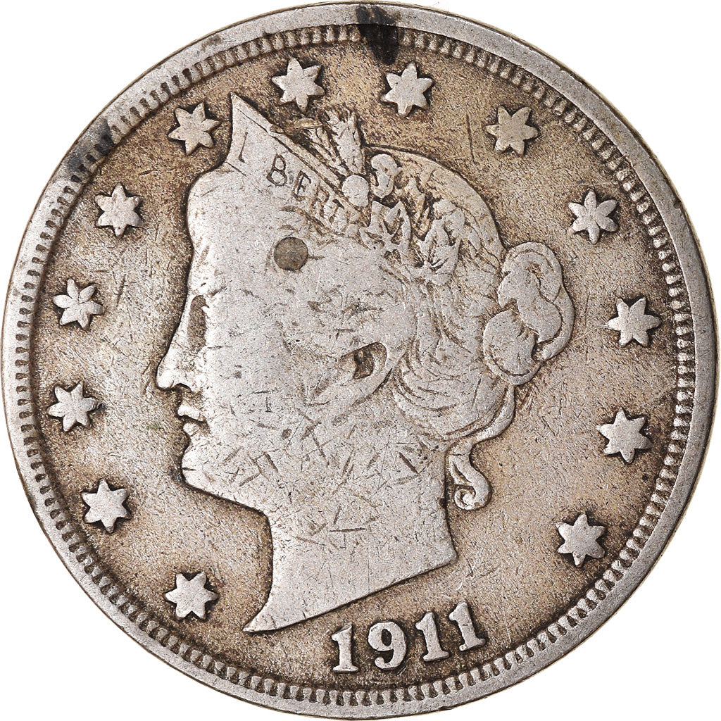 Münze, Vereinigte Staaten, Liberty Nickel, 5 Cents, 1911, U.S. Mint