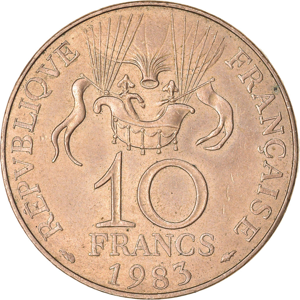 Moneda, Francia, La conquête, 10 Francs, 1983, Paris, MBC, Níquel - bronce