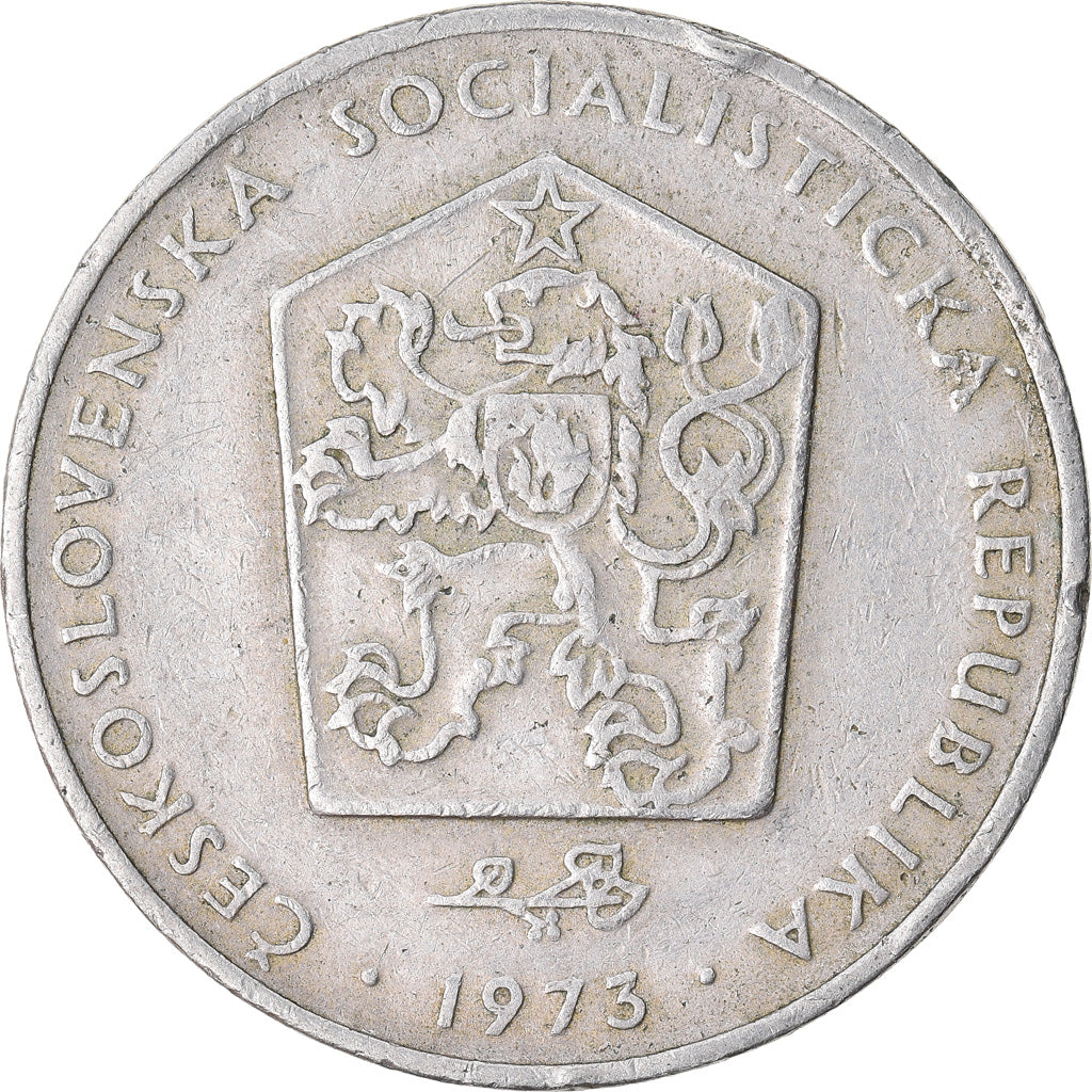 Coin, Czechoslovakia, 2 Koruny, 1973, VF(30-35), Copper-nickel, KM:75