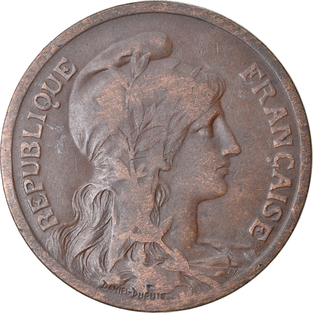Munten, Frankrijk, Dupuis, 10 Centimes, 1915, Paris, FR+, Bronze, KM:843
