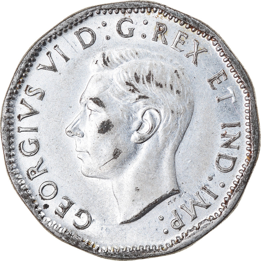 Moneta, Canada, George VI, 5 Cents, 1944, Royal Canadian Mint, Ottawa