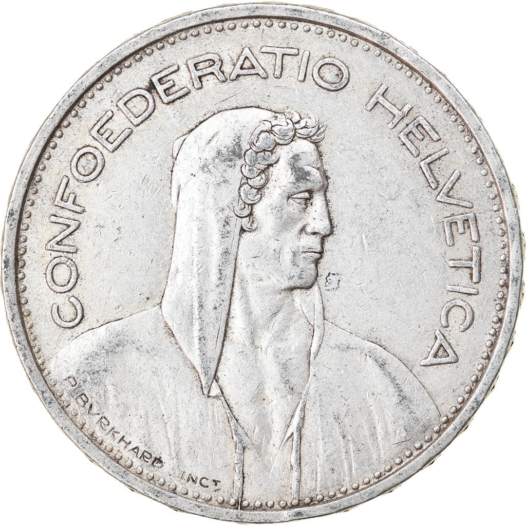 Coin, Switzerland, 5 Francs, 1932, Bern, EF(40-45), Silver, KM:40