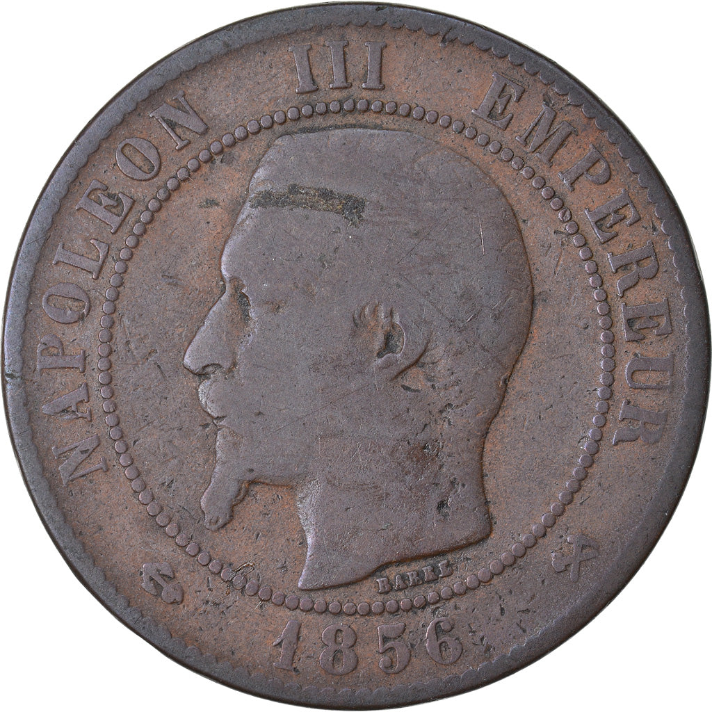 Moneta, Francja, Napoleon III, Napoléon III, 10 Centimes, 1856, Rouen