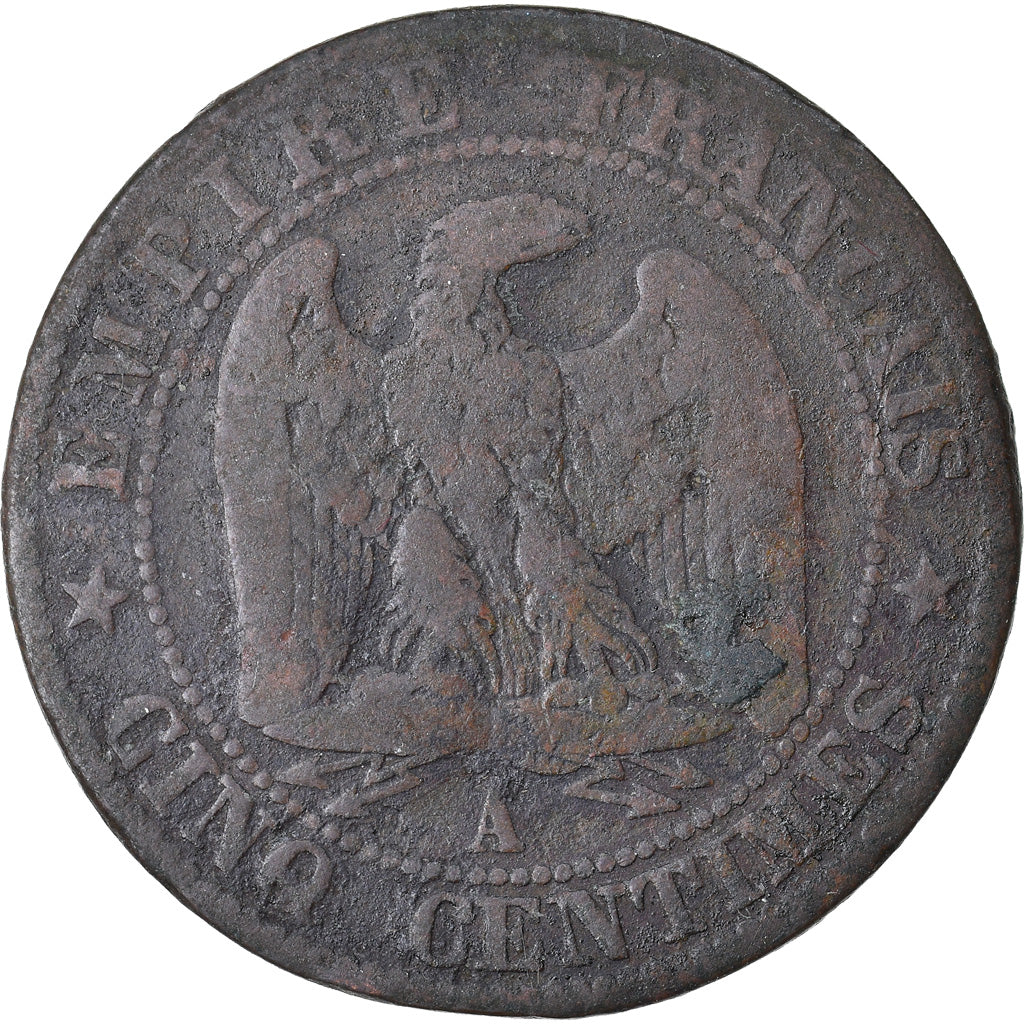 Moneta, Francja, Napoleon III, Napoléon III, 5 Centimes, 1853, Paris