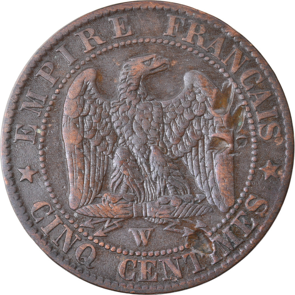 Moneta, Francja, Napoleon III, Napoléon III, 5 Centimes, 1855, Lille