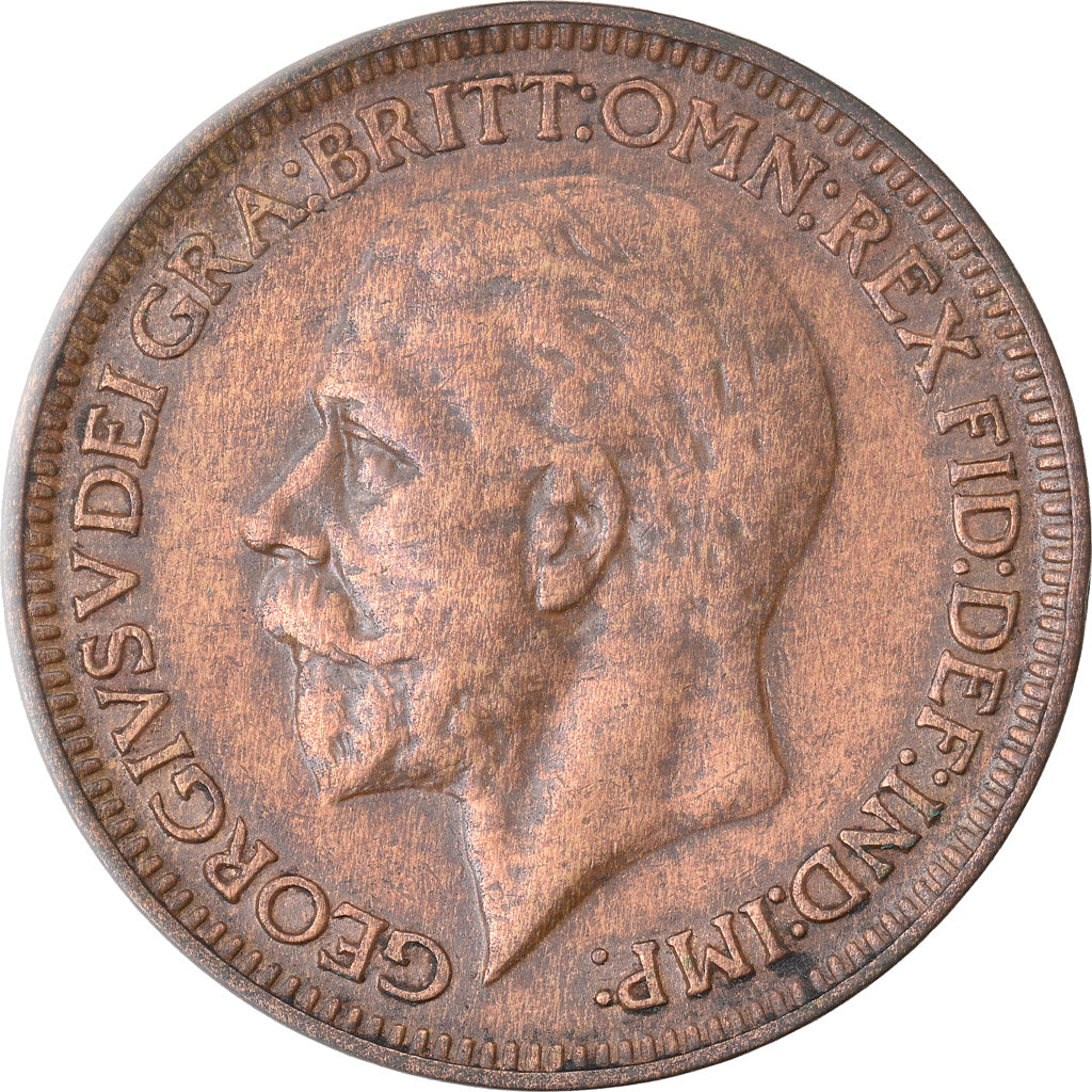 Moneta, Wielka Brytania, George V, Farthing, 1927, VF(30-35), Bronze, KM:825