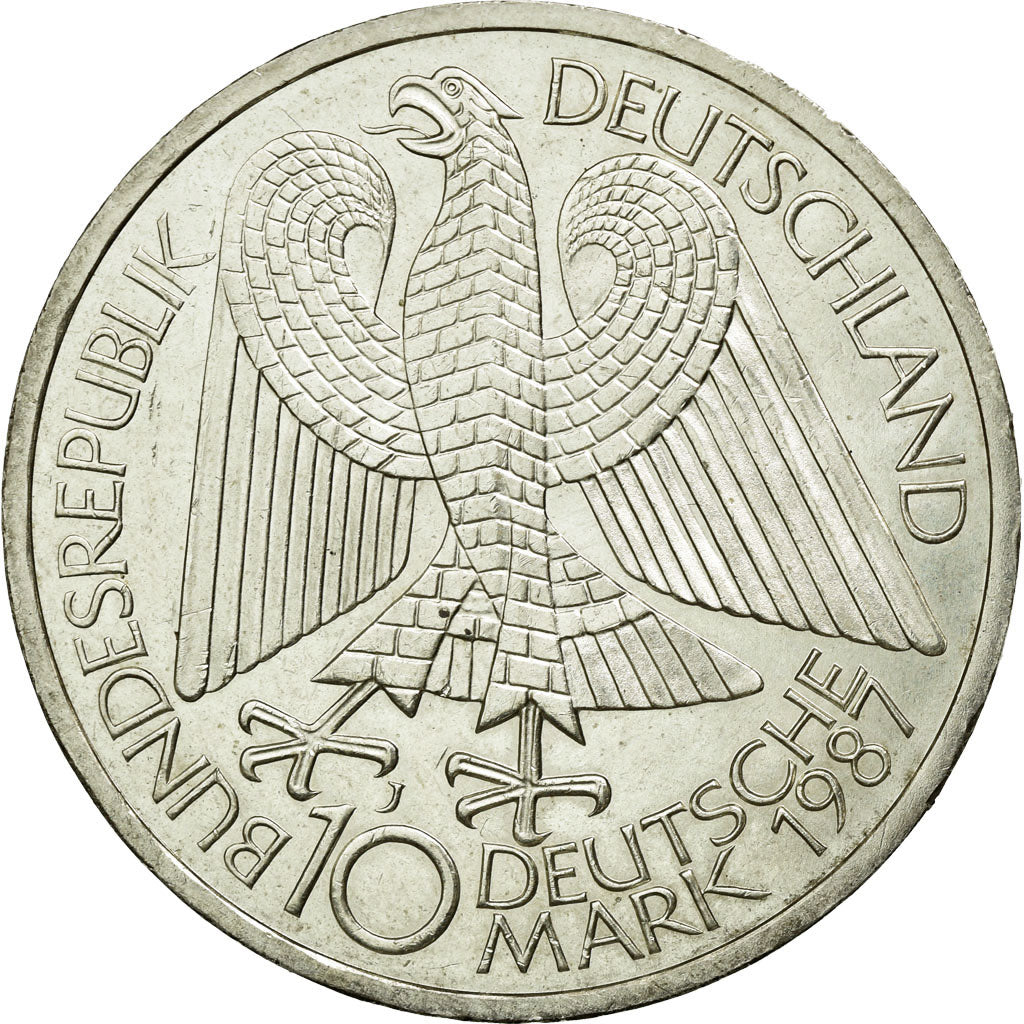 Moneda, ALEMANIA - REPÚBLICA FEDERAL, 10 Mark, 1987, Hamburg, Germany, EBC