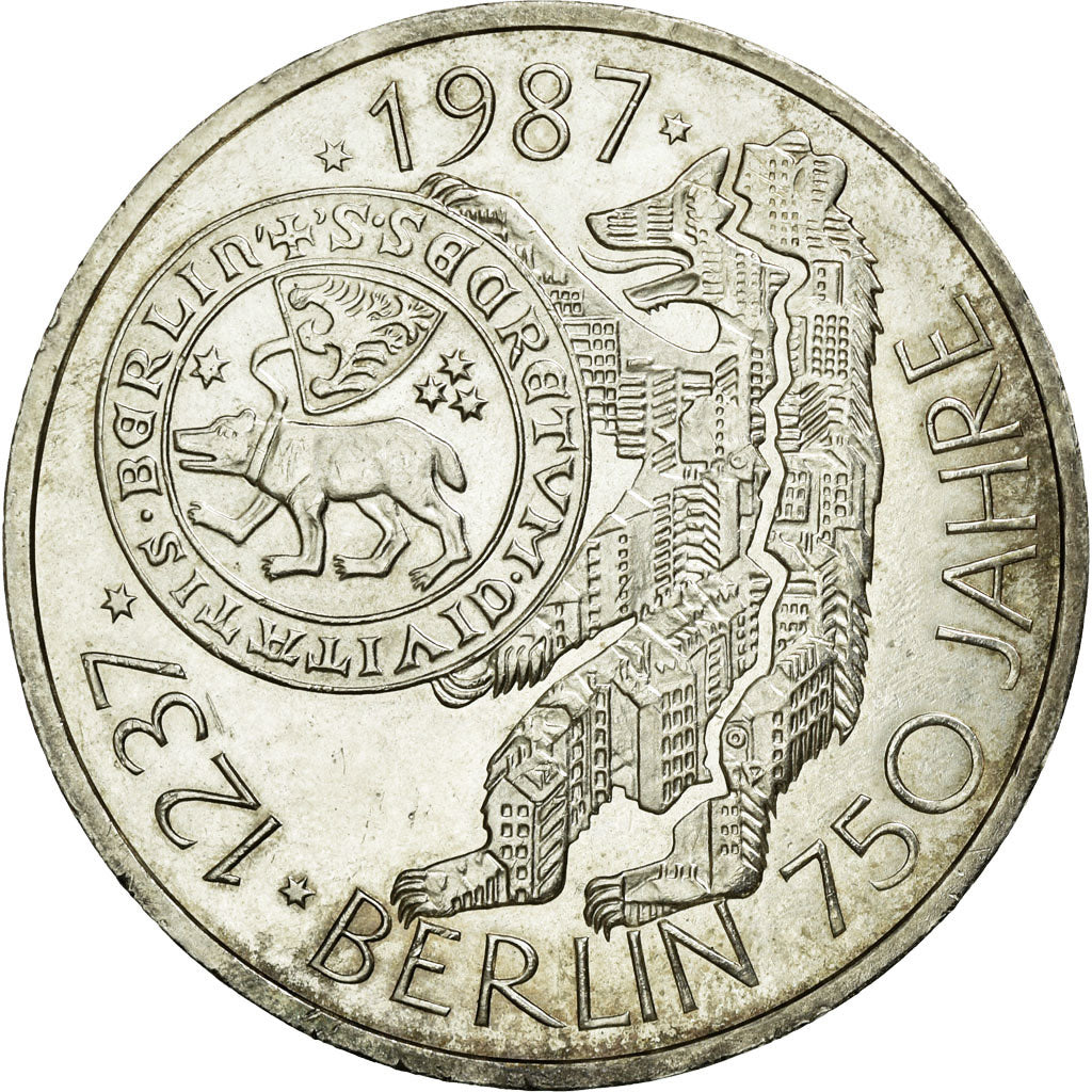 Coin, GERMANY - FEDERAL REPUBLIC, 10 Mark, 1987, Hamburg, Germany, MS(60-62)