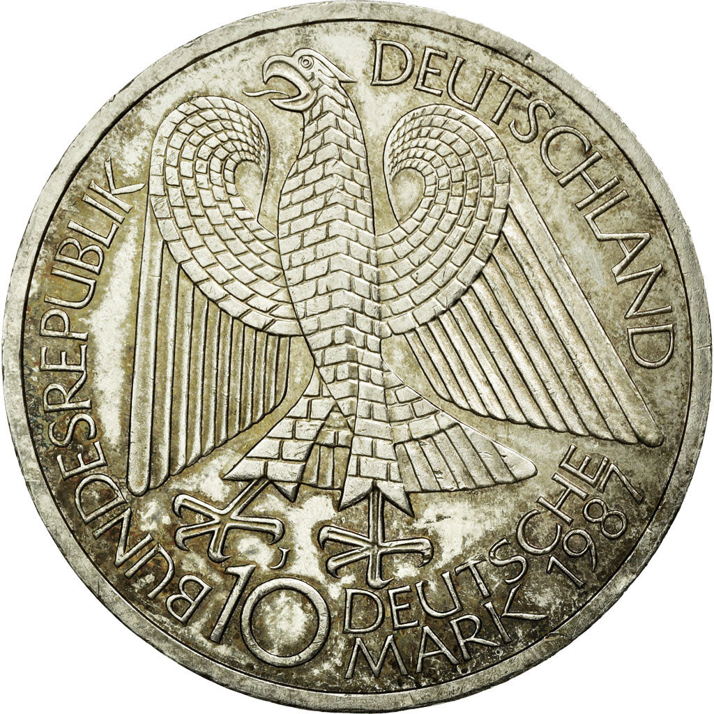 Coin, GERMANY - FEDERAL REPUBLIC, 10 Mark, 1987, Hamburg, Germany, MS(60-62)