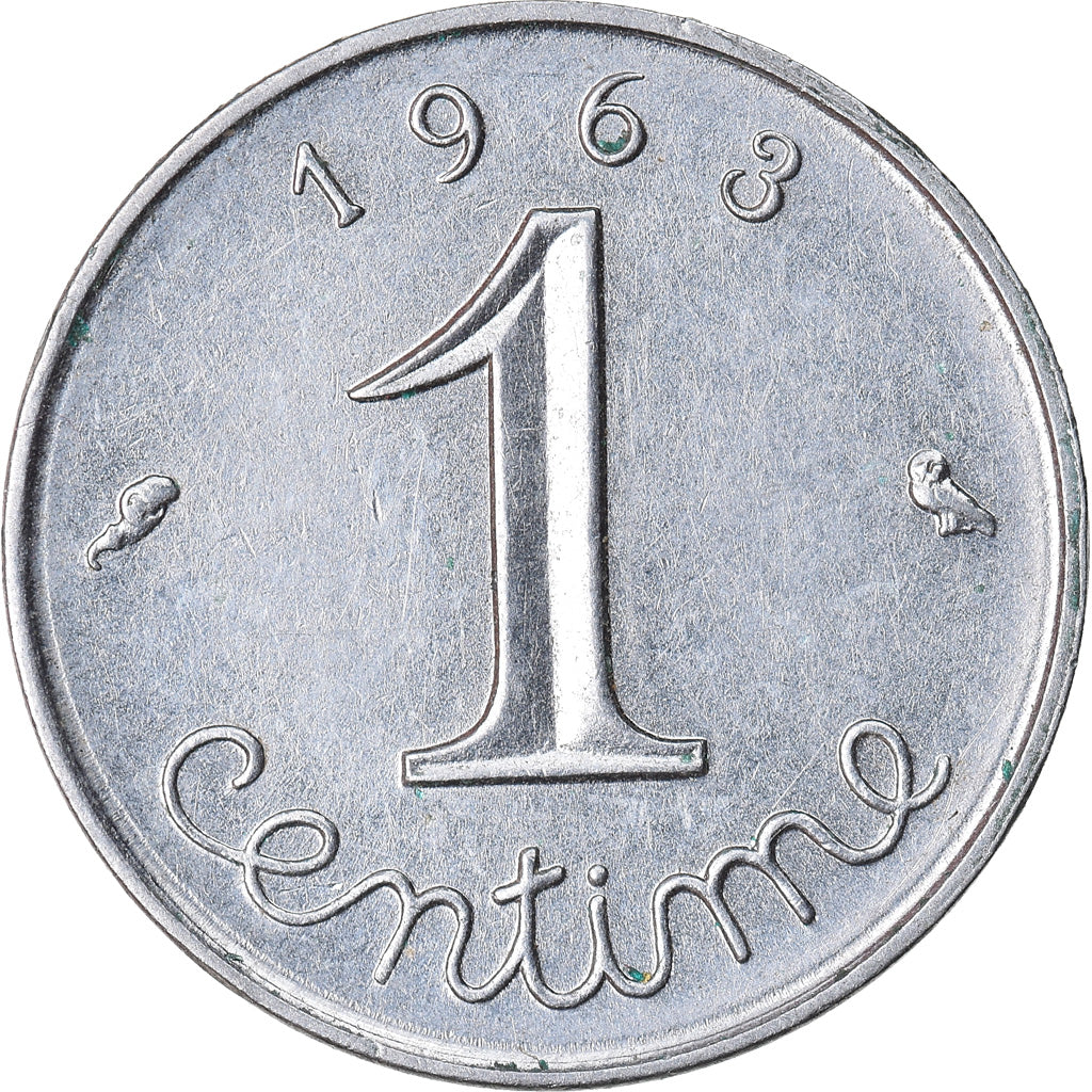 Moeda, França, Épi, Centime, 1963, Paris, EF(40-45), Aço Inoxidável, KM:928